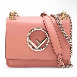 🎀FENDI🎀 PINK Kan Crossbody Multi metal tone hardware mini bag